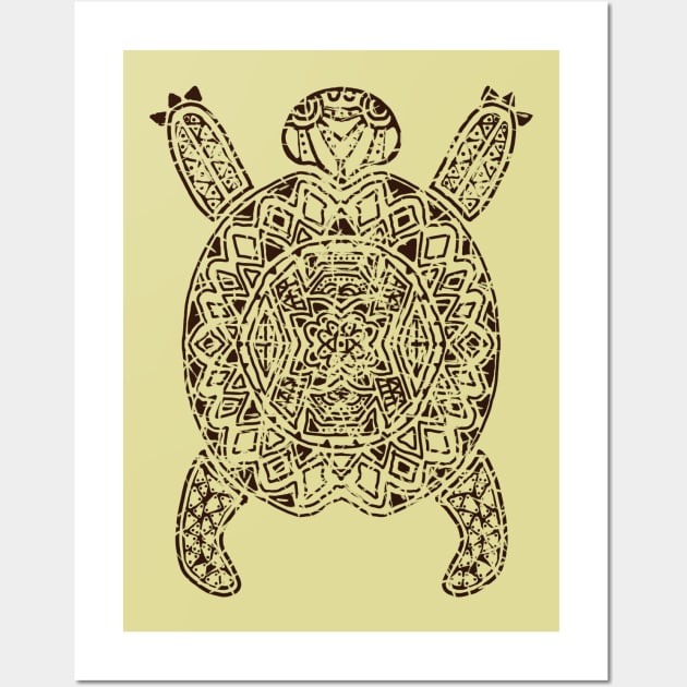 Hawaiian Traditional Sea Turtle Wall Art by Mewzeek_T